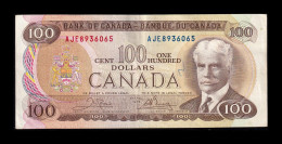 Canadá 100 Dollars Sir Robert Borden 1975 Pick 91b Mbc/Ebc Vf/Xf - Kanada