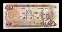 Canadá 100 Dollars Sir Robert Borden 1975 Pick 91b Mbc/Ebc Vf/Xf - Canada