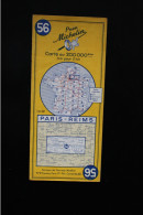 Carte Routière Michelin Au 200000ème N° 56 Paris - Reims 1960 - Kaarten & Atlas