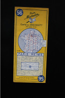 Carte Routière Michelin Au 200000ème N° 56 Paris - Reims 1960 - Cartes/Atlas