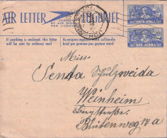 SOUTH AFRICA - AIRLETTER 1947 - WEINHEIM/DE / 5240 - Airmail