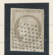 INDE  N°20 -COLONIES GÉNÉRALES CÉRÈS 30c BRUN  - Obl LOSANGE MUET 9X9 DE PONDICHERY - Used Stamps