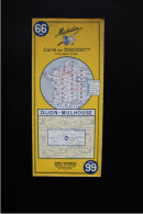 Carte Routière Michelin Au 200000ème N° 66 Dijon - Muhouse 1968 - Cartes/Atlas