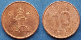 SOUTH KOREA - 10 Won 2011 "Pagoda At Pul Puk Temple" KM# 103 Monetary Reform (1966) - Edelweiss Coins - Coreal Del Sur