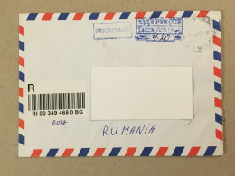 Bulgaria Used Letter Stamp Cover Registered Barcode Label Printed Sticker 2015 - Briefe U. Dokumente