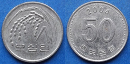 SOUTH KOREA - 50 Won 2004 "Oat Sprig" KM# 34 Monetary Reform (1966) - Edelweiss Coins - Korea, South