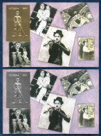 Guyana 1994 Charlie Chaplin Golf Gold & Silver S/S Or Et Argent MNH** Rare - Guyane (1966-...)