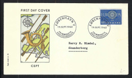 DANEMARK Ca.1960: FDC De Copenhague Pour Skanderborg - FDC