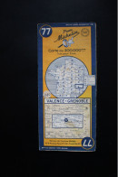 Carte Routière Michelin Au 200000ème N° 77 Valence - Grenoble 1953 - Mapas/Atlas