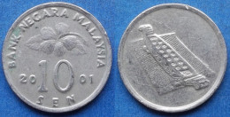 MALAYSIA - 10 Sen 2001 "Ceremonial Table" KM# 51 Republic (1963) - Edelweiss Coins - Malesia