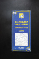 Carte Routière Michelin Au 1000000ème N° 987 Allemagne Benelux Autriche 1966 - Mapas/Atlas