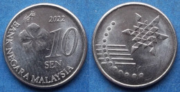 MALAYSIA - 10 Sen 2022 "Hibiscus Flower" KM# 202 Republic (1963) - Edelweiss Coins - Malaysia