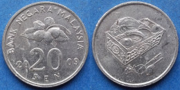 MALAYSIA - 20 Sen 2009 "Basket With Food" KM# 52 Republic (1963) - Edelweiss Coins - Maleisië