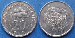 MALAYSIA - 20 Sen 2009 "Basket With Food" KM# 52 Republic (1963) - Edelweiss Coins - Malaysie
