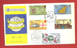 FDC U.P.U GUERNSEY 7 6 1974 - 1971-1980 Decimal Issues