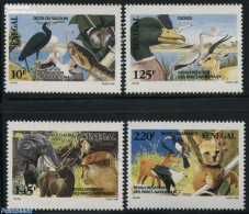 Senegal 1992 National Parks 4v, Mint NH, Nature - Animals (others & Mixed) - Birds - Butterflies - Ducks - Elephants -.. - Natuur