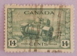 CANADA YT 215 OBLITÉRÉ "CHAR D ASSAUT" ANNÉES 1943/1948 - Used Stamps