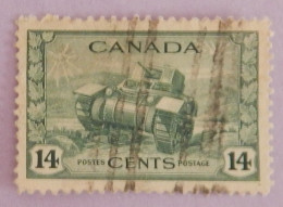 CANADA YT 215 OBLITÉRÉ "CHAR D ASSAUT" ANNÉES 1943/1948 - Usados