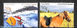 Iceland 2017 Tourism 2v, Mint NH, Nature - Sport - Various - Horses - Mountains & Mountain Climbing - Tourism - Ungebraucht
