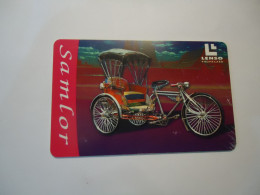 THAILAND CARDS LENSO   BIKE SAMLOT TAXI - Cars