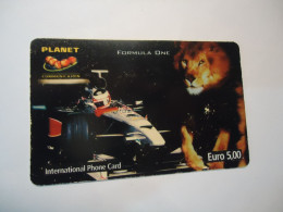 ITALY PREPAID USED     PHONECARDS CAR CARS FORMULA    LIONS - Voitures