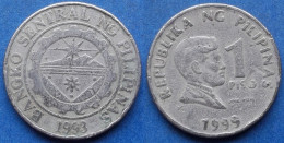 PHILIPPINES - 1 Piso 1999 "Jose Rizal" KM# 269 Monetary Reform (1967) - Edelweiss Coins - Filippijnen