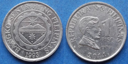 PHILIPPINES - 1 Piso 2014 "Jose Rizal" KM# 269a Monetary Reform (1967) - Edelweiss Coins - Filippijnen