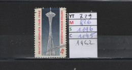 PRIX FIXE Obl  729 YT 826 MIC 1195 SCO 1196 GIB Foire Internationale De Seattle Tour Space Needle 1962 Etats Unis 58A/09 - Usati