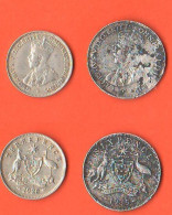 Australia 3 Three + 6 Six Pence 1928 E 1935 Australie King Georgius V° Silver Coin - Threepence