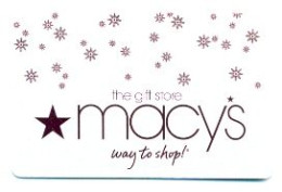 Macy's, U.S.A., Carte Cadeau Pour Collection, Sans Valeur # Macys-29 - Cartes De Fidélité Et Cadeau