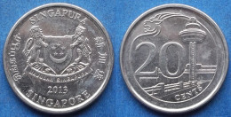 SINGAPORE - 20 Cents 2013 "Changi Airport" KM# 347 Independent (1965) - Edelweiss Coins - Singapore
