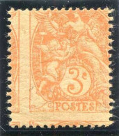 Réf 83 > FRANCE  TYPE BLANC < N° 109 K *  Piquage à Cheval < Neuf Trace Charnière Trés Légère - MH - 1900-29 Blanc