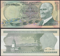 Türkei - Turkey 10 Lira Banknote 1970 (1975) Pick 186 UNC ATATÜRK   (17892 - Turkey