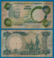 Nigeria 5 Naira Banknote 1979-1984 Pick 20a Sig.4 F/VF   (18182 - Other - Africa