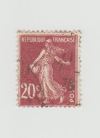 France Timbre Type Semeuse 20 C Yvert Tellier N° 139 Piquage Décalé - Used Stamps