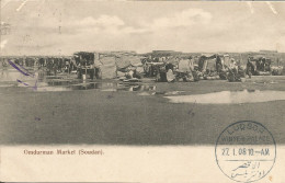 SUDAN - 1 MIL. FRANKING ON PC (VIEW OF OMDURMAN MARKET) TO THE POSTMASTER AT THE WINTER PALACE IN LUQSOR - 1908 - Soudan (...-1951)