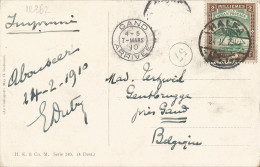 SUDAN - 2 MILL. FRANKING ON PC (VIEW OF EGYPT ) TO BELGIUM - 1910 - Sudan (...-1951)