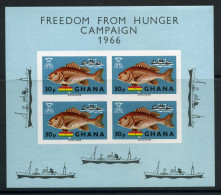 Ghana Block 21 Postfrisch Fische #IJ336 - Ghana (1957-...)