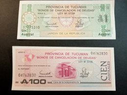 SET ARGENTINA AUSTRALES TUCUMAN UNC - Argentinië