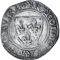 France, Charles VI, Blanc Guénar, 1380-1422, Tournai, Billon, TB+ - 1380-1422 Carlos VI El Bien Amado