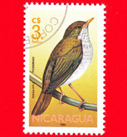 NICARAGUA  - Nuovo - 1986 - Uccelli - Usignolo Dal Becco Arancione (Catharus Aurantiirostris) - 3 - Nicaragua