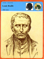 Louis Braille 1809 1852  Alphabet Aveugles  Histoire De France  Sciences Et Découvertes Fiche Illustrée - History