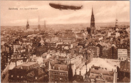 Hamburg Mit Zeppelinkreuzer (Datiert 1918) - Mitte