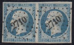 Napoléon N° 10 Paire Oblitérée    - Cote : 120 € - 1852 Luigi-Napoleone