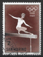 San Marino 1964. Scott #583 (U) Olympic Games, Tokyo, Woman Gymnast - Neufs
