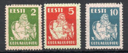 Estonie YT 122-124 Neuf Avec Charnière X MH - Estland