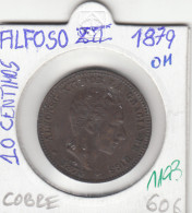 CRE1193 MONEDA ESPAÑA ALFONSO XII 10 CENTIMOS 1879 OM COBRE MBC  - Otros & Sin Clasificación