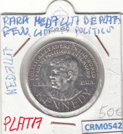 CRM0542 MEDALLA EEUU KENNEDY PLATA  - Other & Unclassified