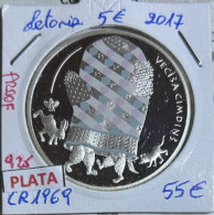 CR1969 MONEDA LETONIA 5 EUROS 2017 PROOF PLATA - Andere - Europa