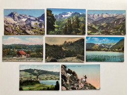 Germany LOT (eight Postcards) Alps Mountains Landscape - Colecciones Y Lotes